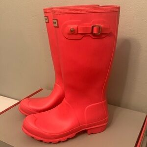 Hunter Tall Rain Boots Size 4 Big Girl